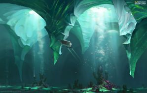 Arctic thermal vents area. Subnautica
