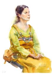 Girl in Nordic medieval dress