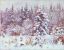 Winter forest oil painting