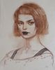 Girl with dark lips
